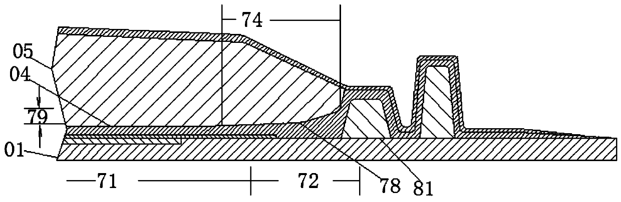 A flexible packaging structure and packaging method