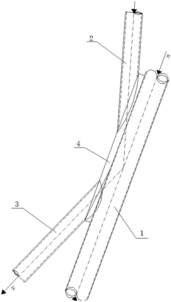 A steel pipe node