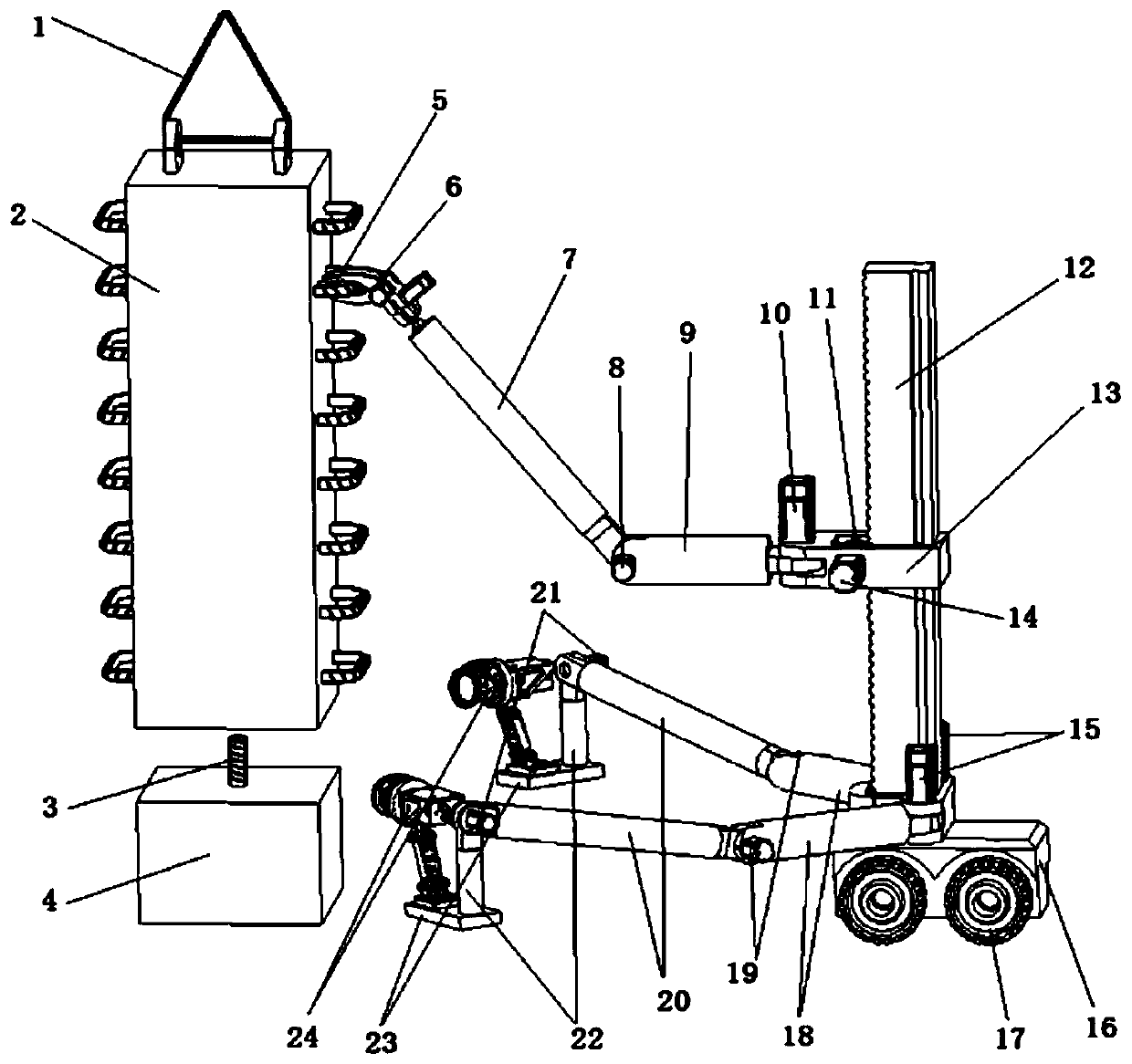 Accurate in-place robot for building prefabricated part based on machine vision