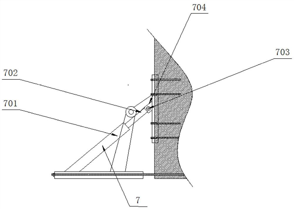 A non-synchronous flap side control device for isolated island coal pillar composite coal wall