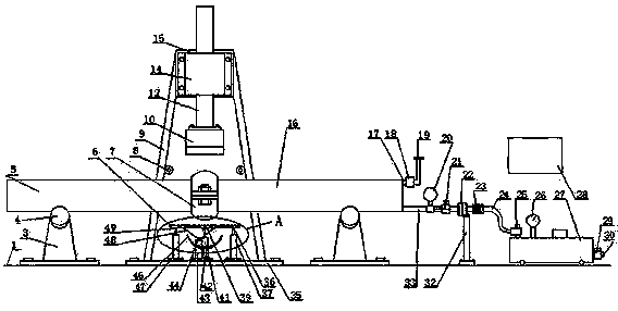 An automatic test device for the deflection angle of flexible grooved pipe joints for fire protection