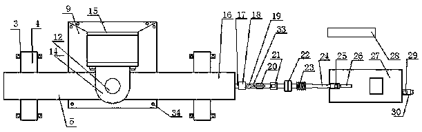 An automatic test device for the deflection angle of flexible grooved pipe joints for fire protection