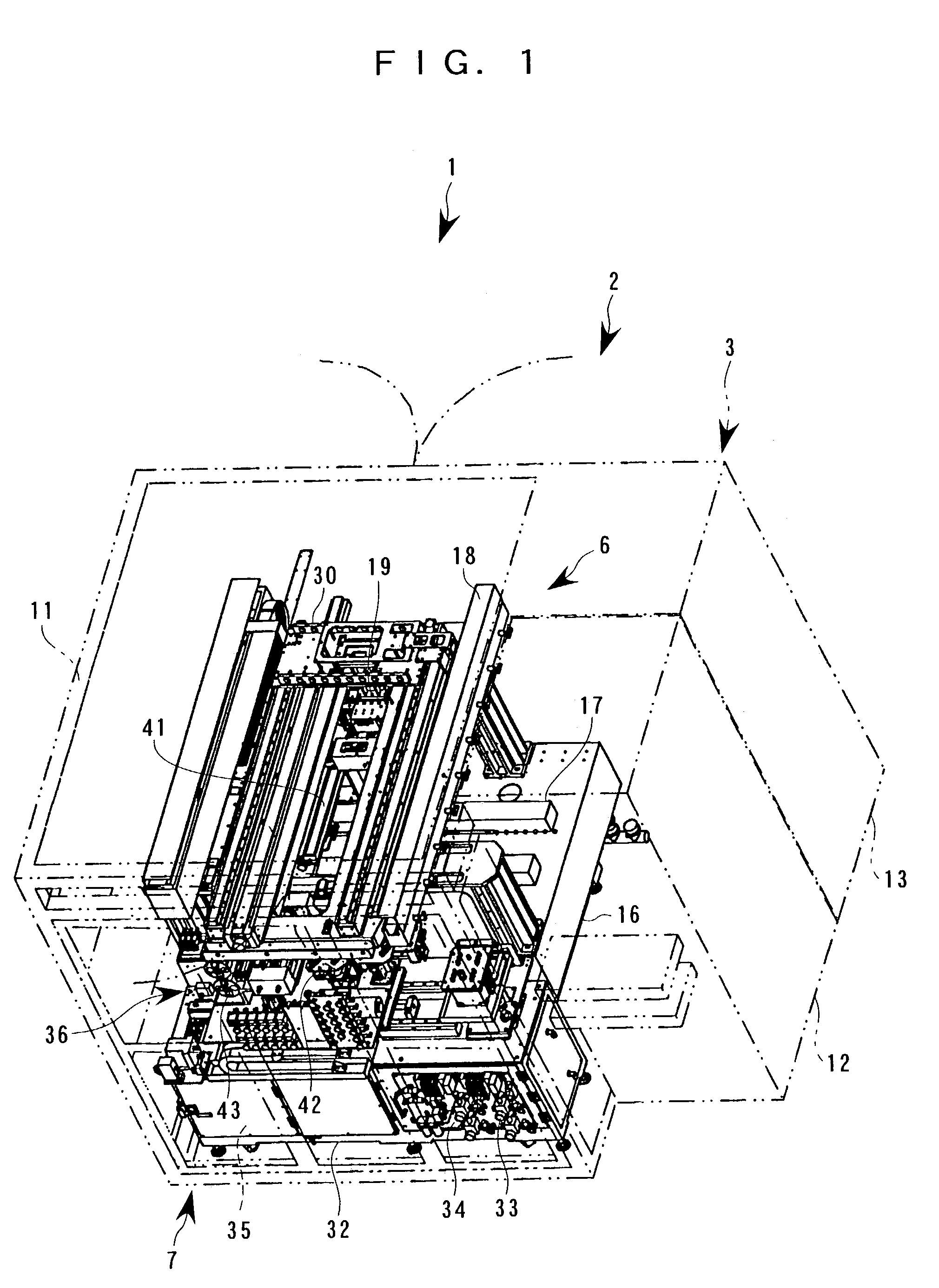 Method of replacing atmosphere of chamber apparatus, chamber apparatus, electro-optic apparatus, and organic EL device