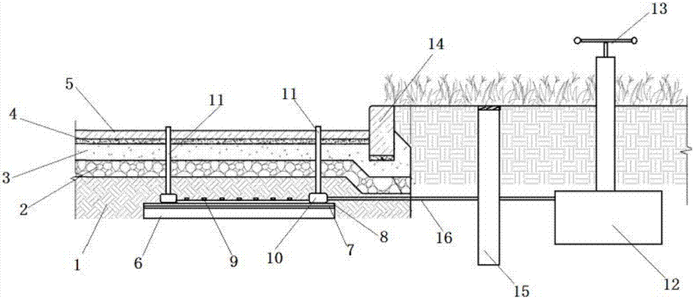 Terrace pavement system for ecological glow stones