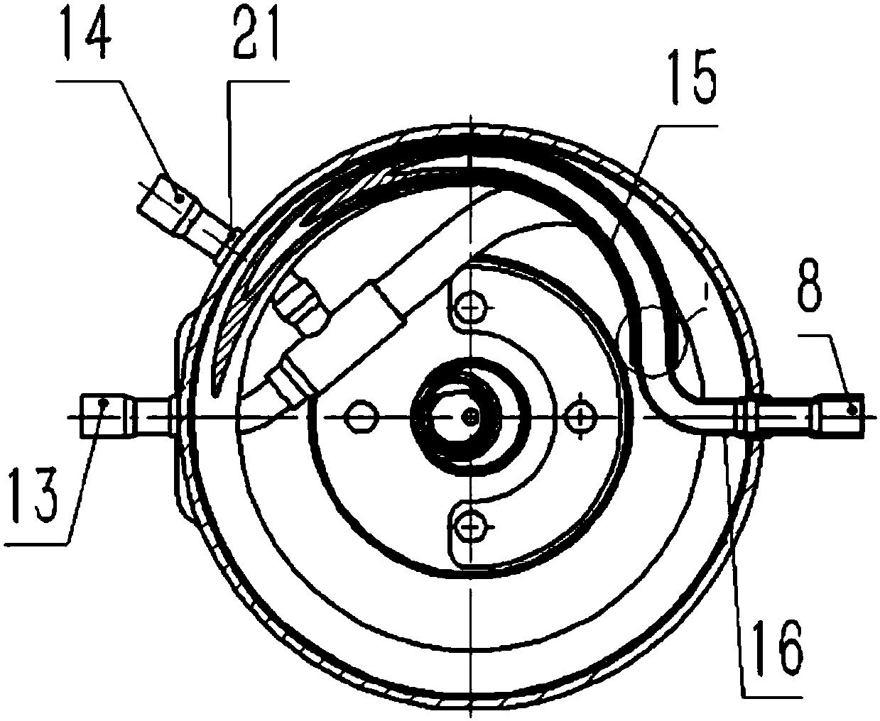 Two-stage compressor with built-in economizer