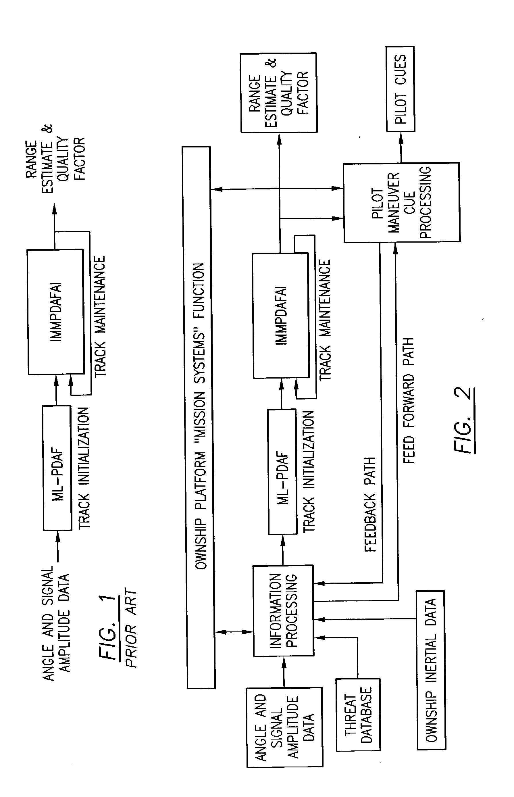 Method for passive "360-degree coverage" tactical fighter target tracking incorporating adaptive pilot maneuver cue processing