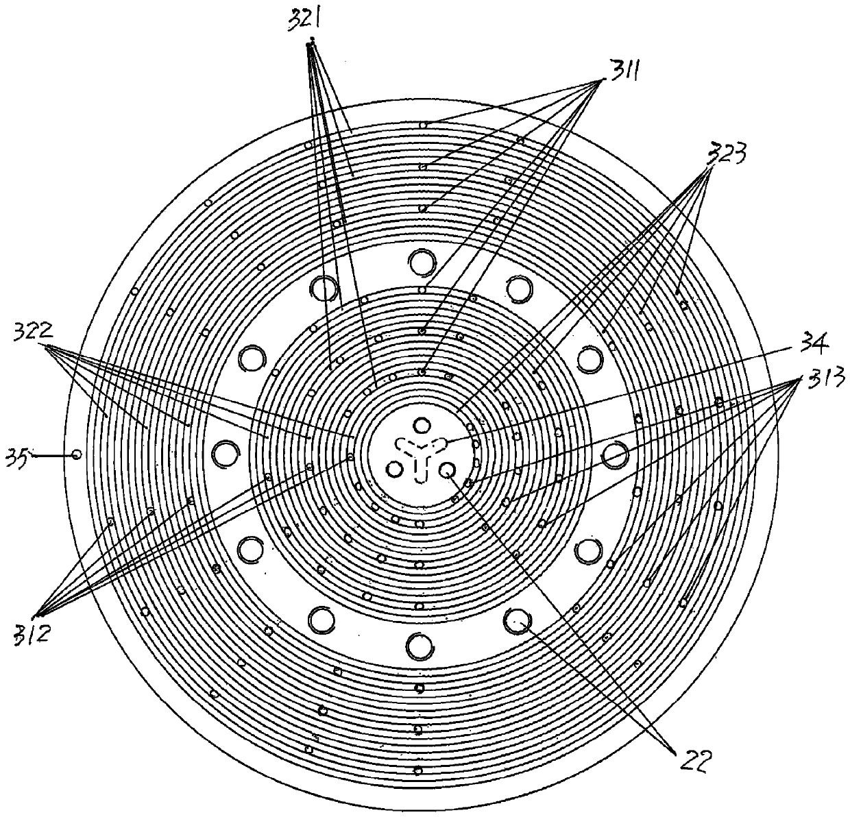 Spinning assembly for multi-component fiber