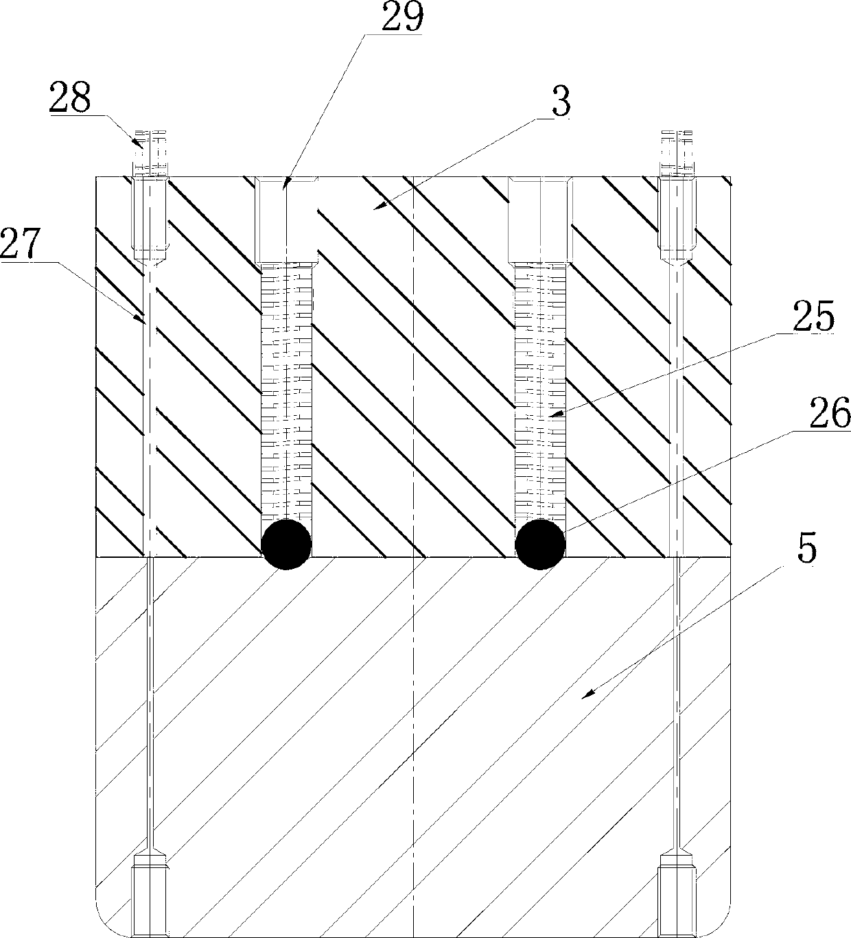 Battery shell automatic notching die