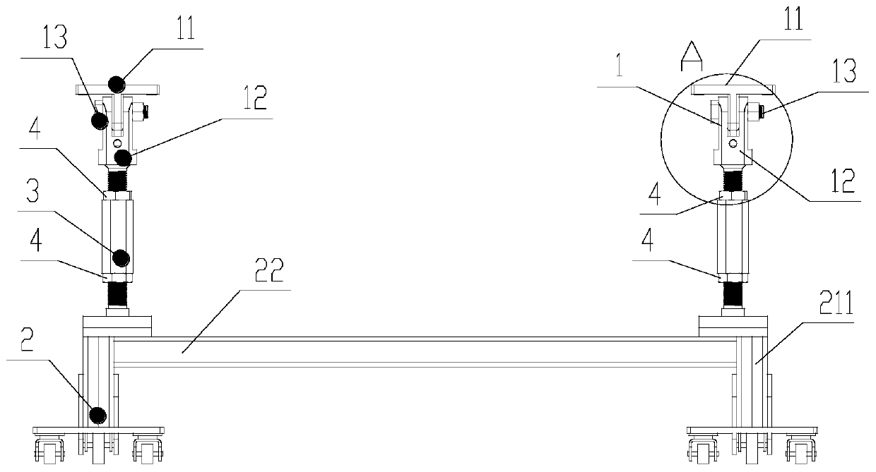 Supporting platforms with adjustable dip angles and adjusting support