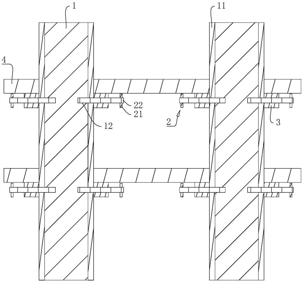 Plate buckle frame lintel support with high application efficiency