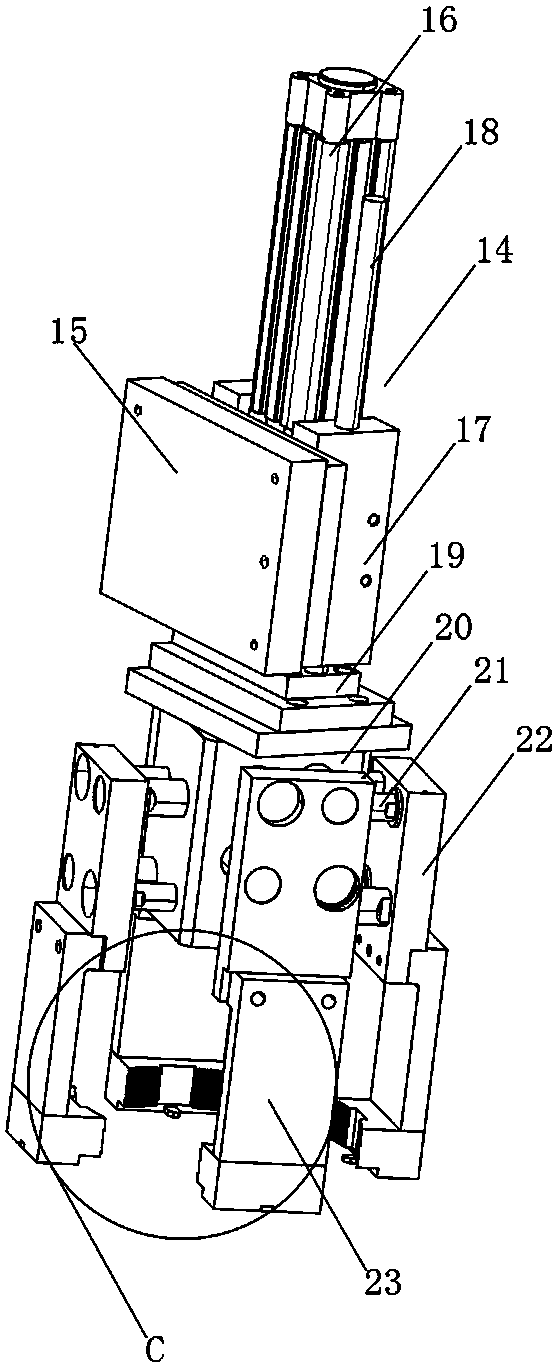 Shield tunneling machine tunnel internal segment unloading device and working method thereof