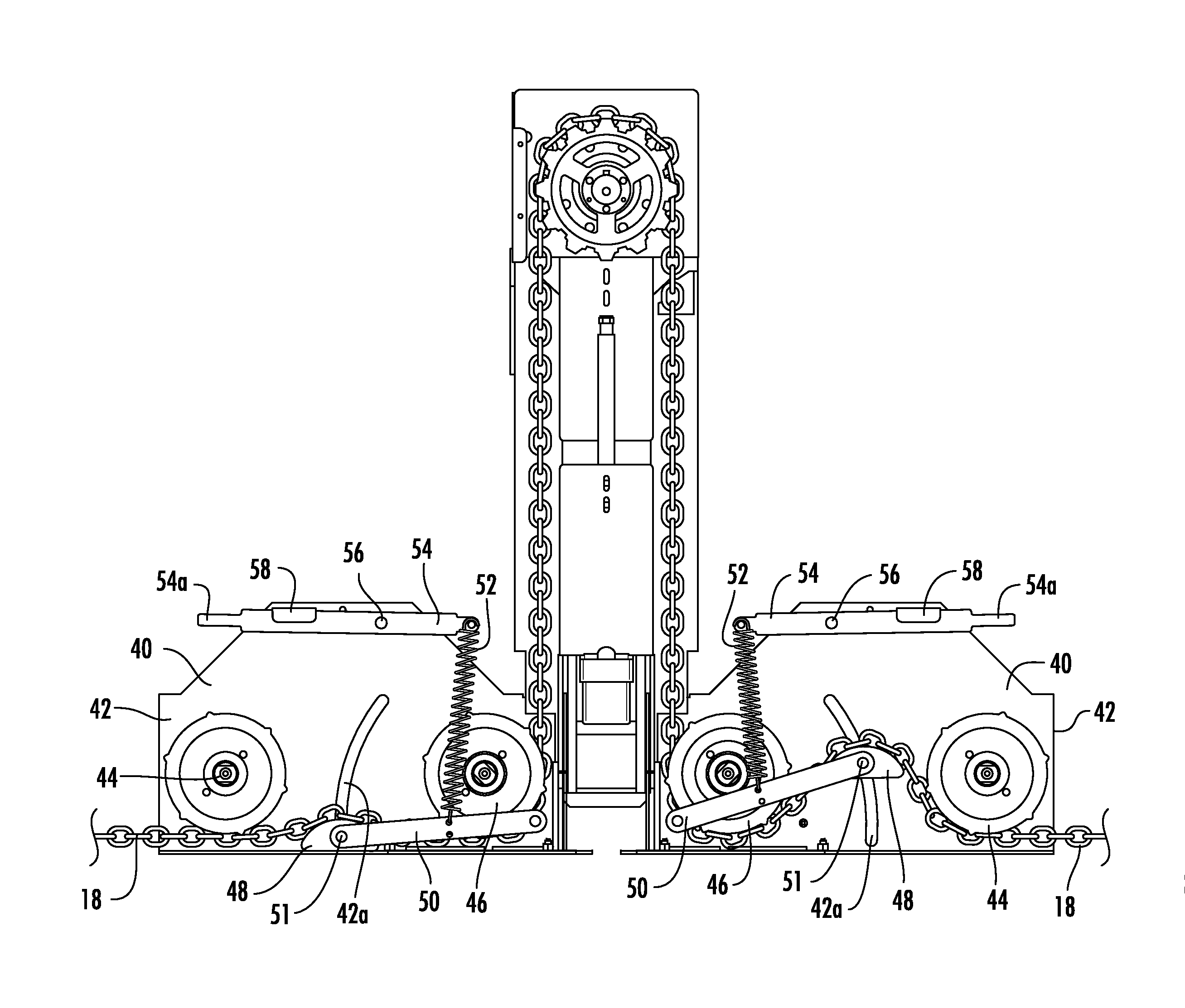 Automatic scraper chain tensioning apparatus