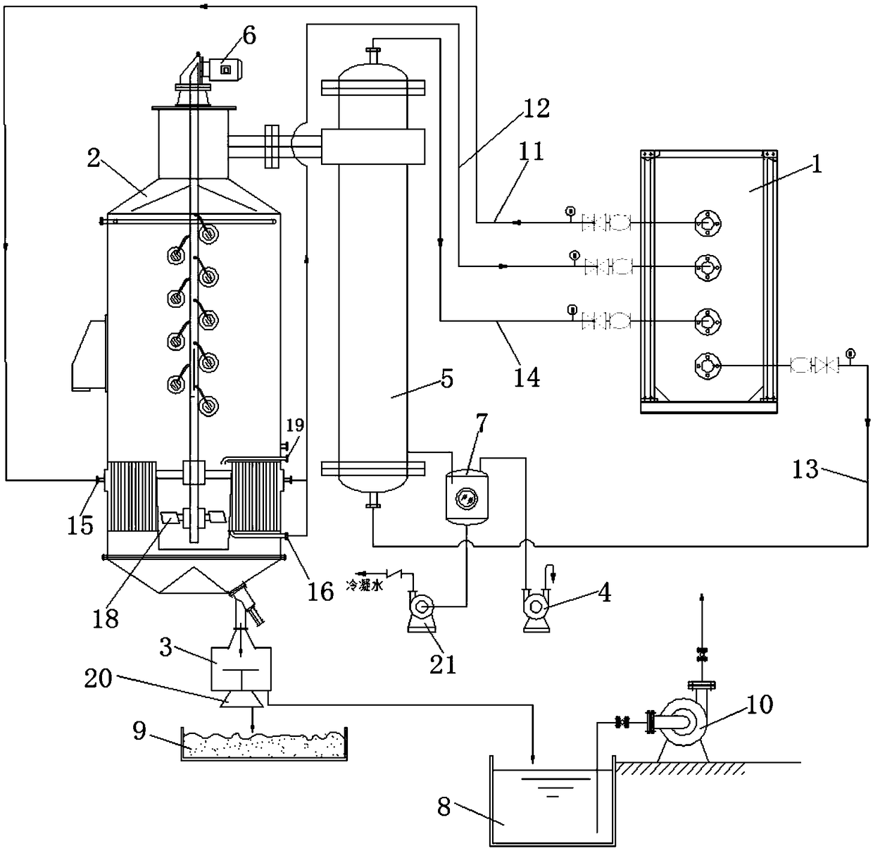 Heavy metal-containing wastewater integrated treatment system