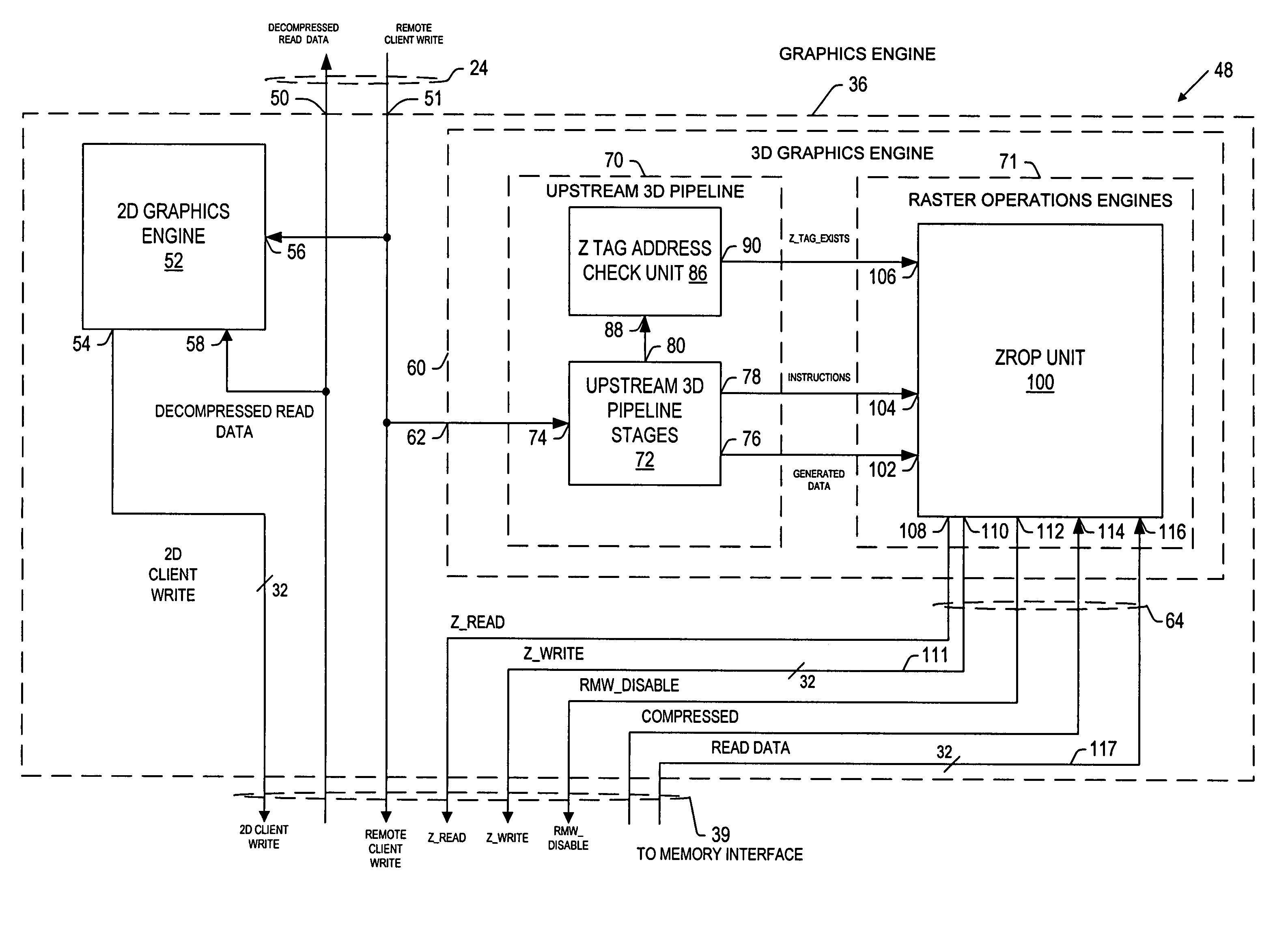 Method and apparatus for managing and accessing depth data in a computer graphics system