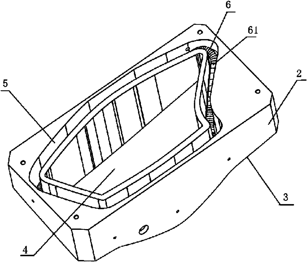 Hot plate mold for automobile lamp housing manufacturing equipment