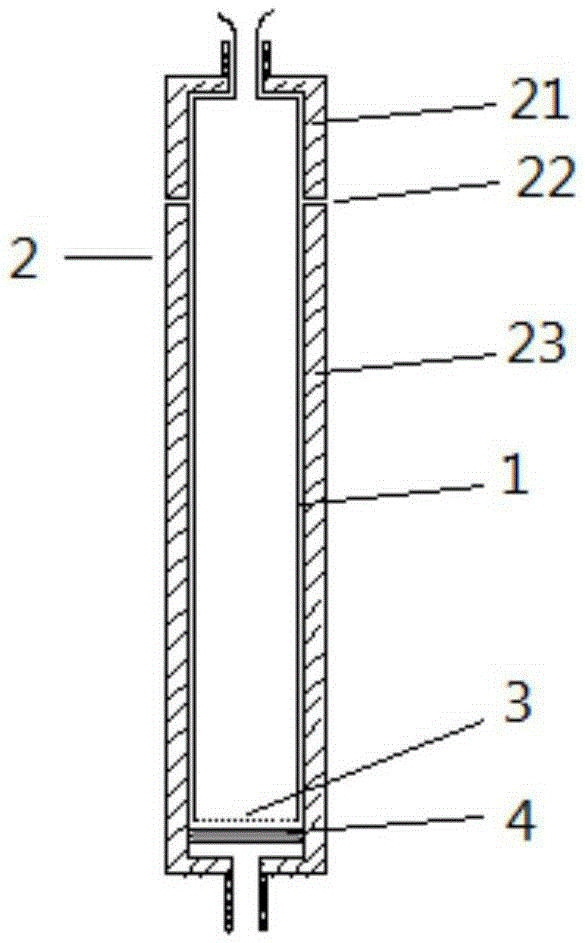 Embedded type chromatographic column capable of randomly cutting color tape