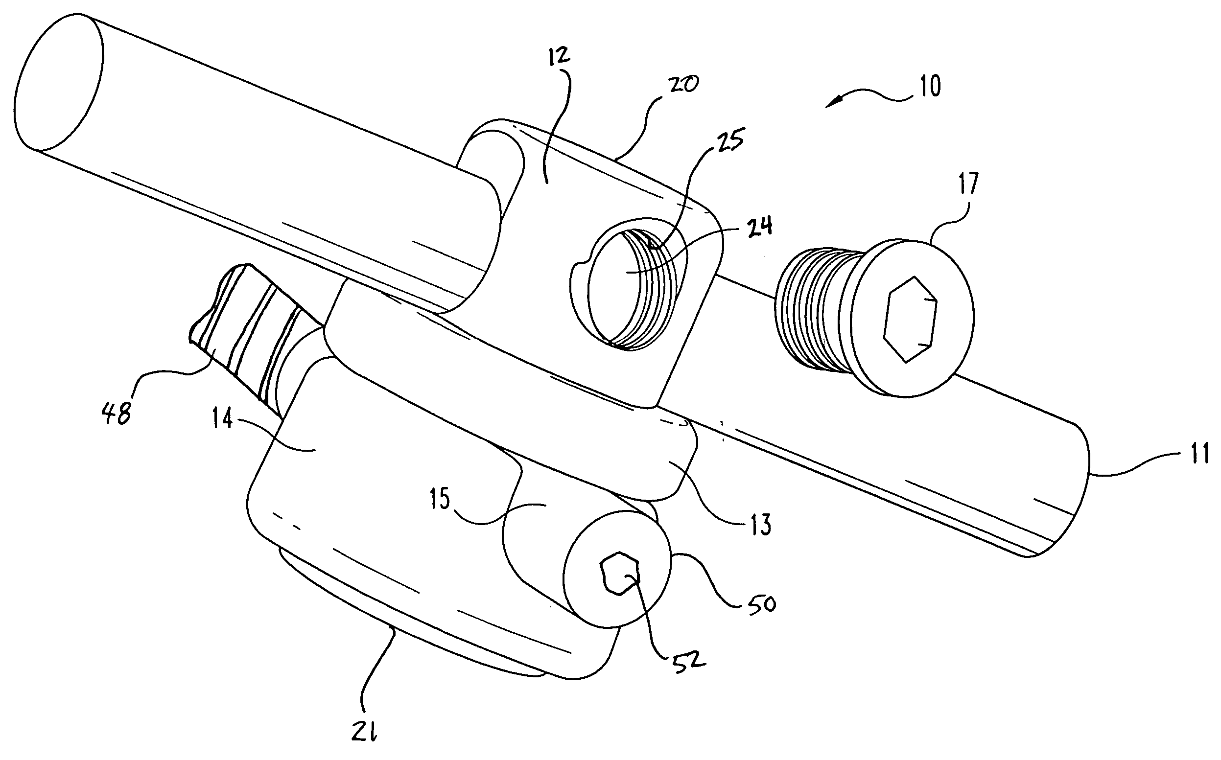 Transfer ring for offset tapered 3D connector