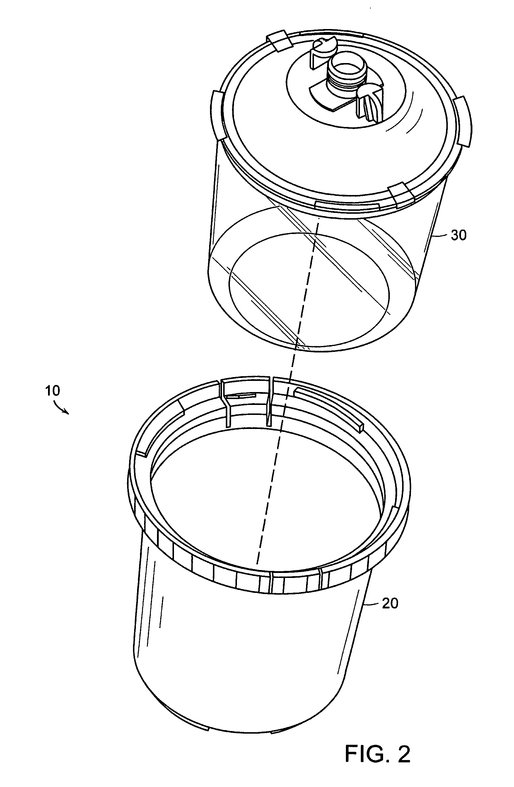 Liquid container system for a spray gun