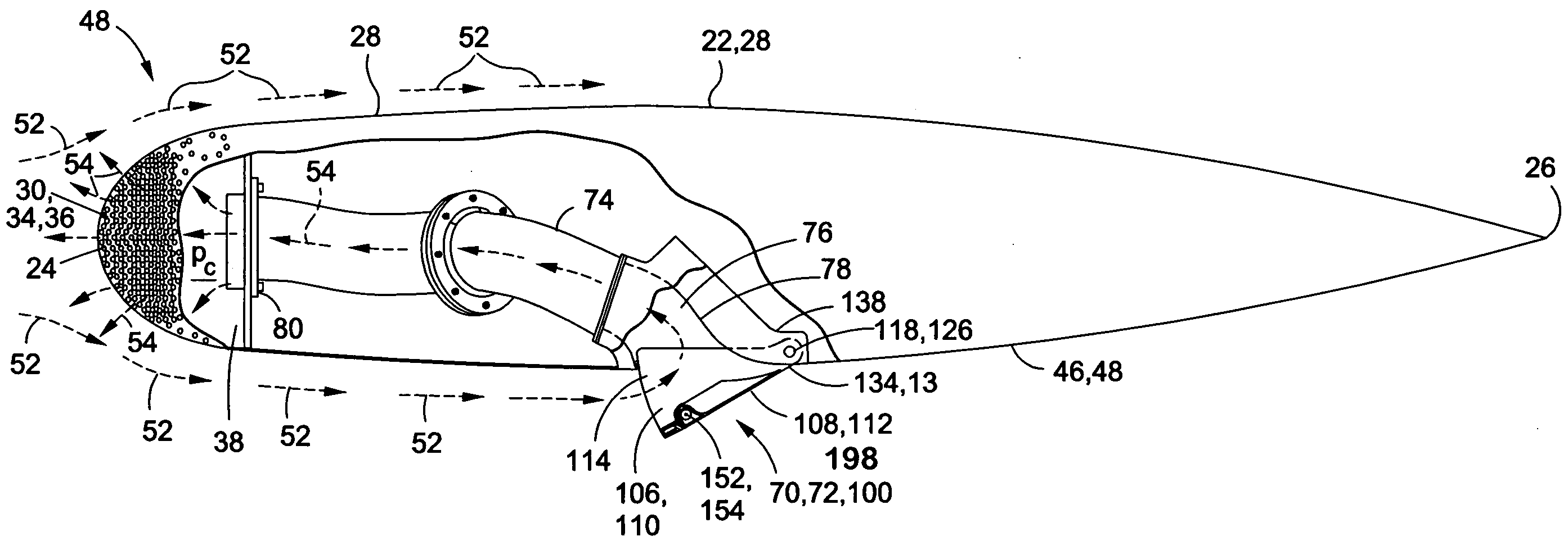 Door assembly for laminar flow control system