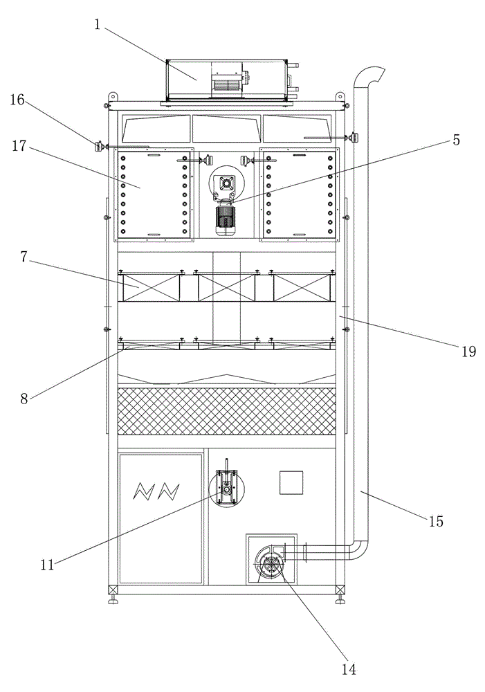 Vertical continuous tempering furnace