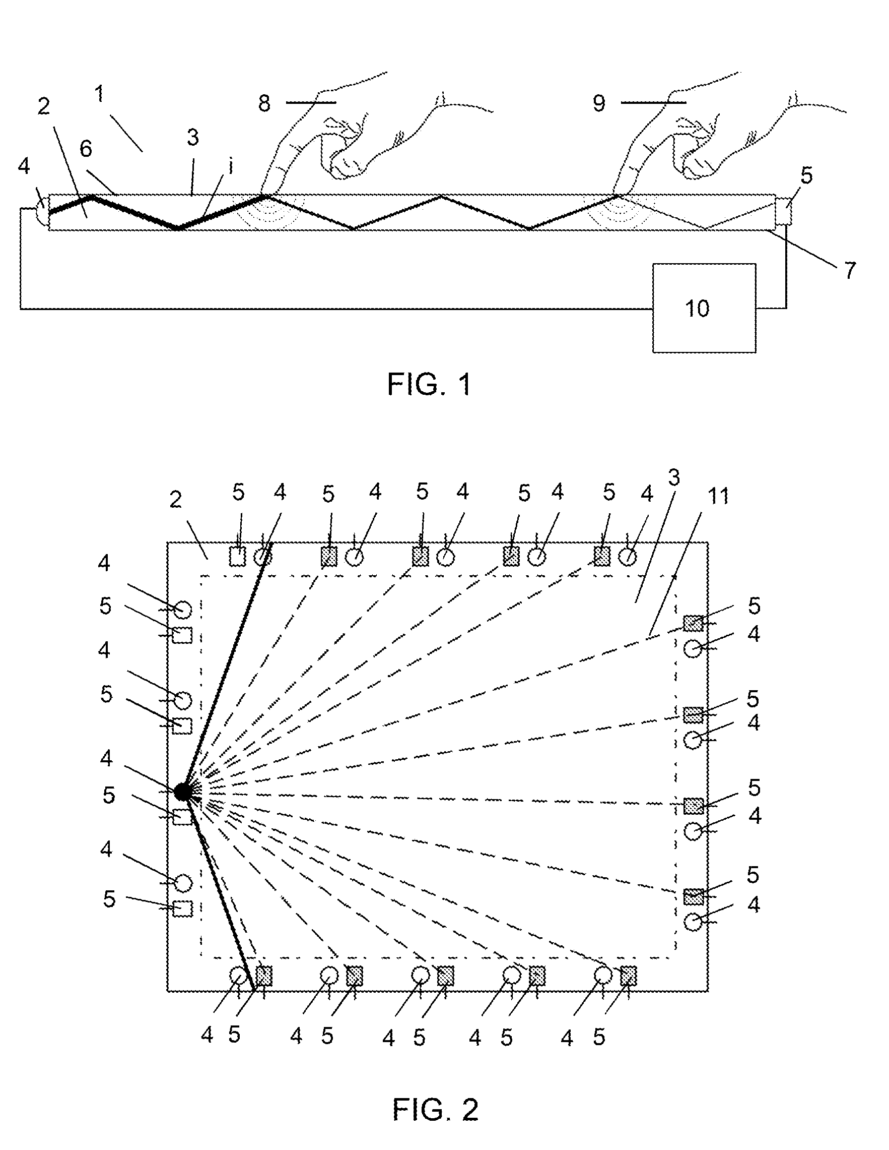 Light out-coupling arrangement and a touch sensitive system comprising the out-coupling arrangement