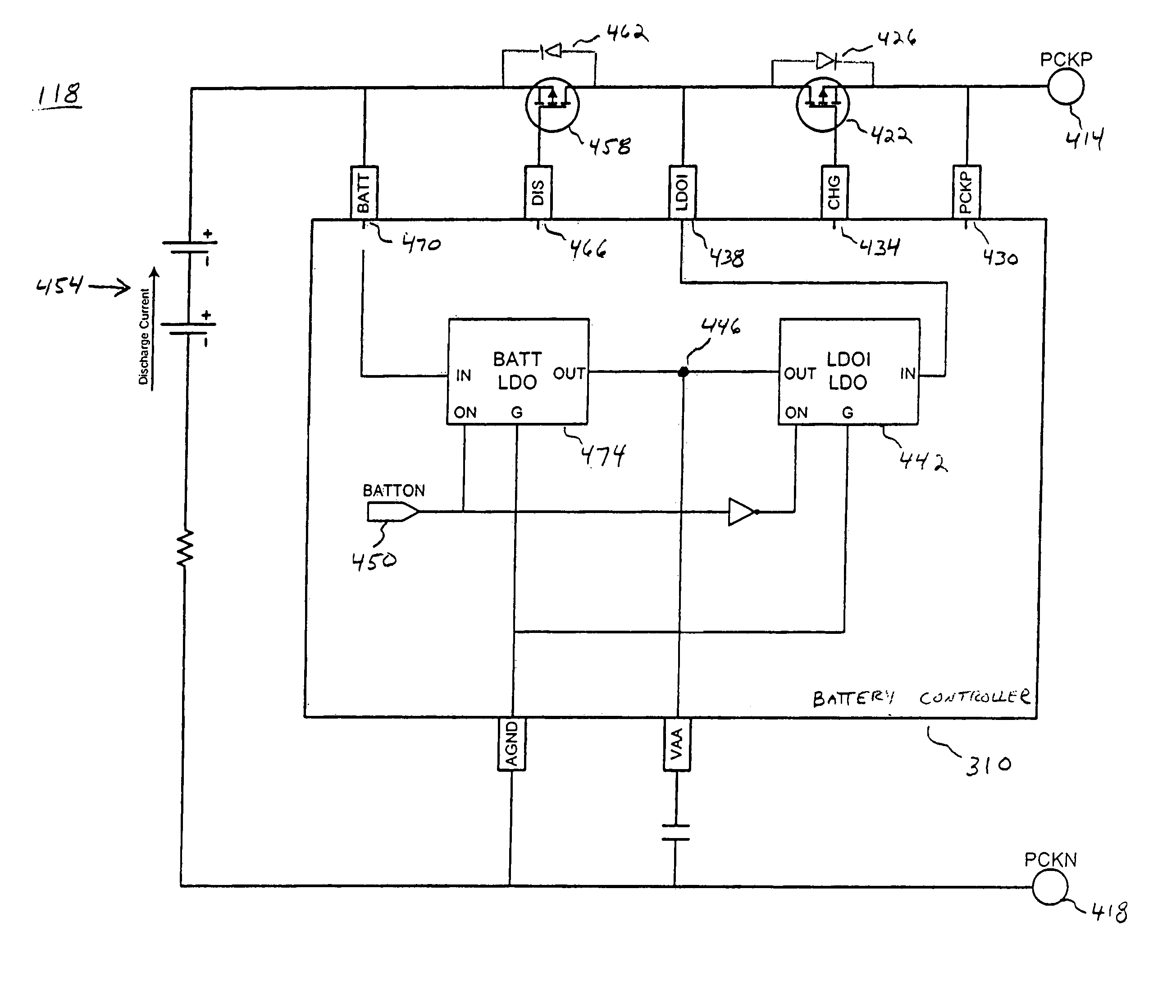 System and method for efficiently implementing a battery controller for an electronic device