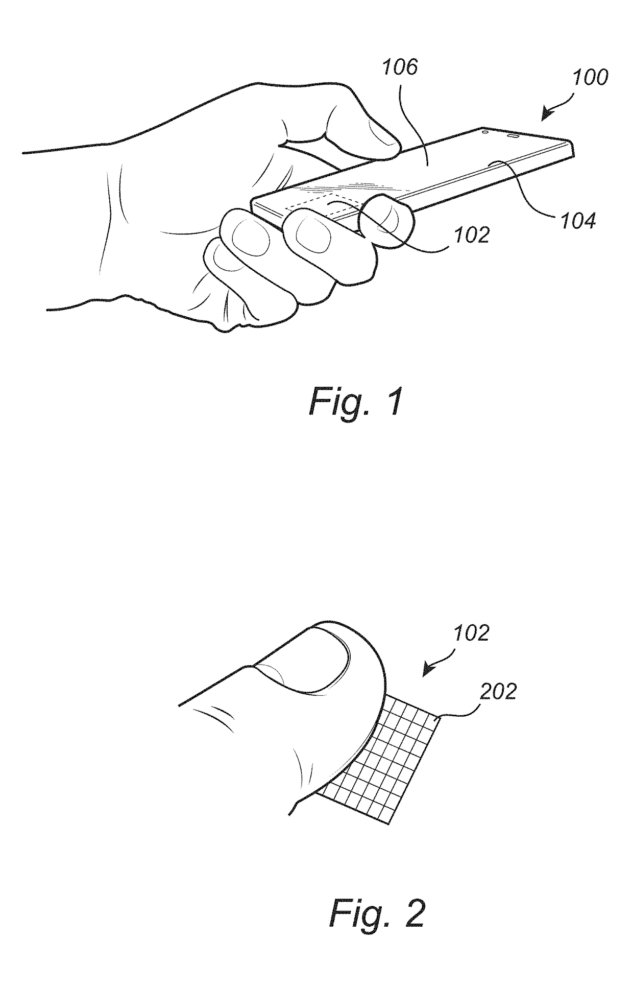 Method for authenticating a finger of a user of an electronic device