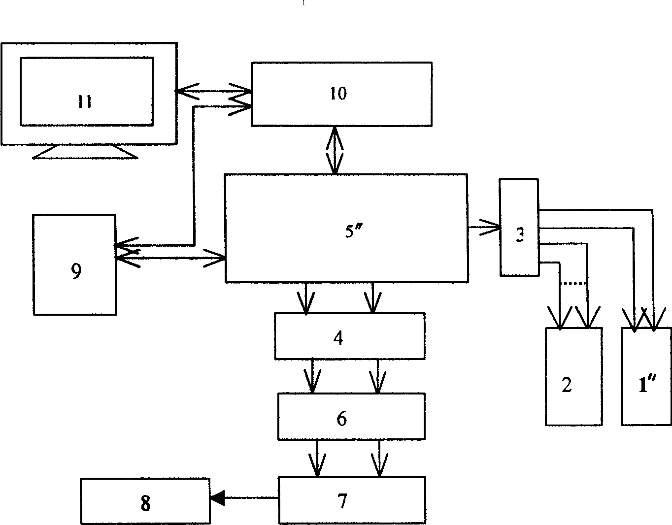 Medicament ingredient on-line detection method in pharmacy procedure and on-line detection system