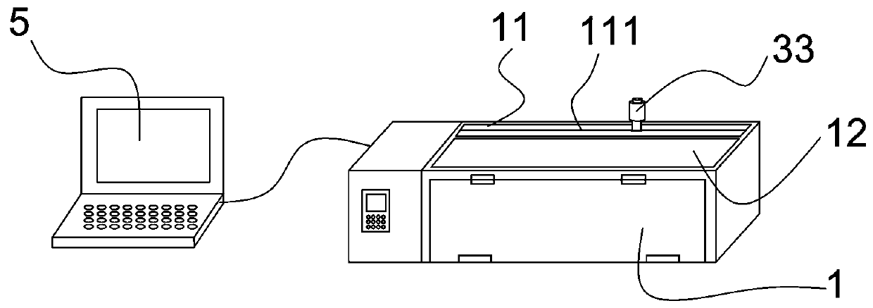 Paper curling degree detection device with high-precision positioning