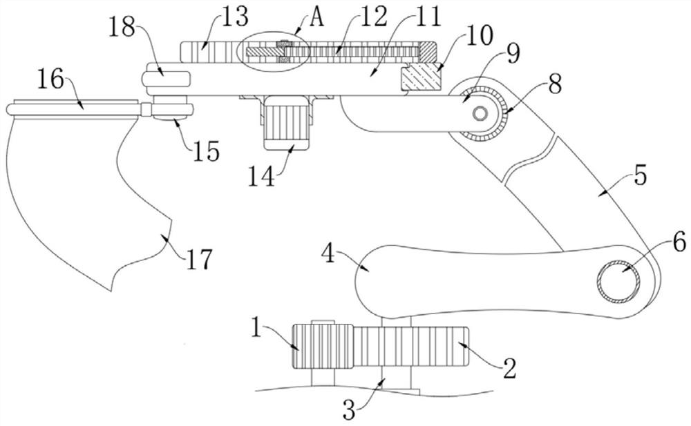 Fruit picking mechanical arm of agricultural robot