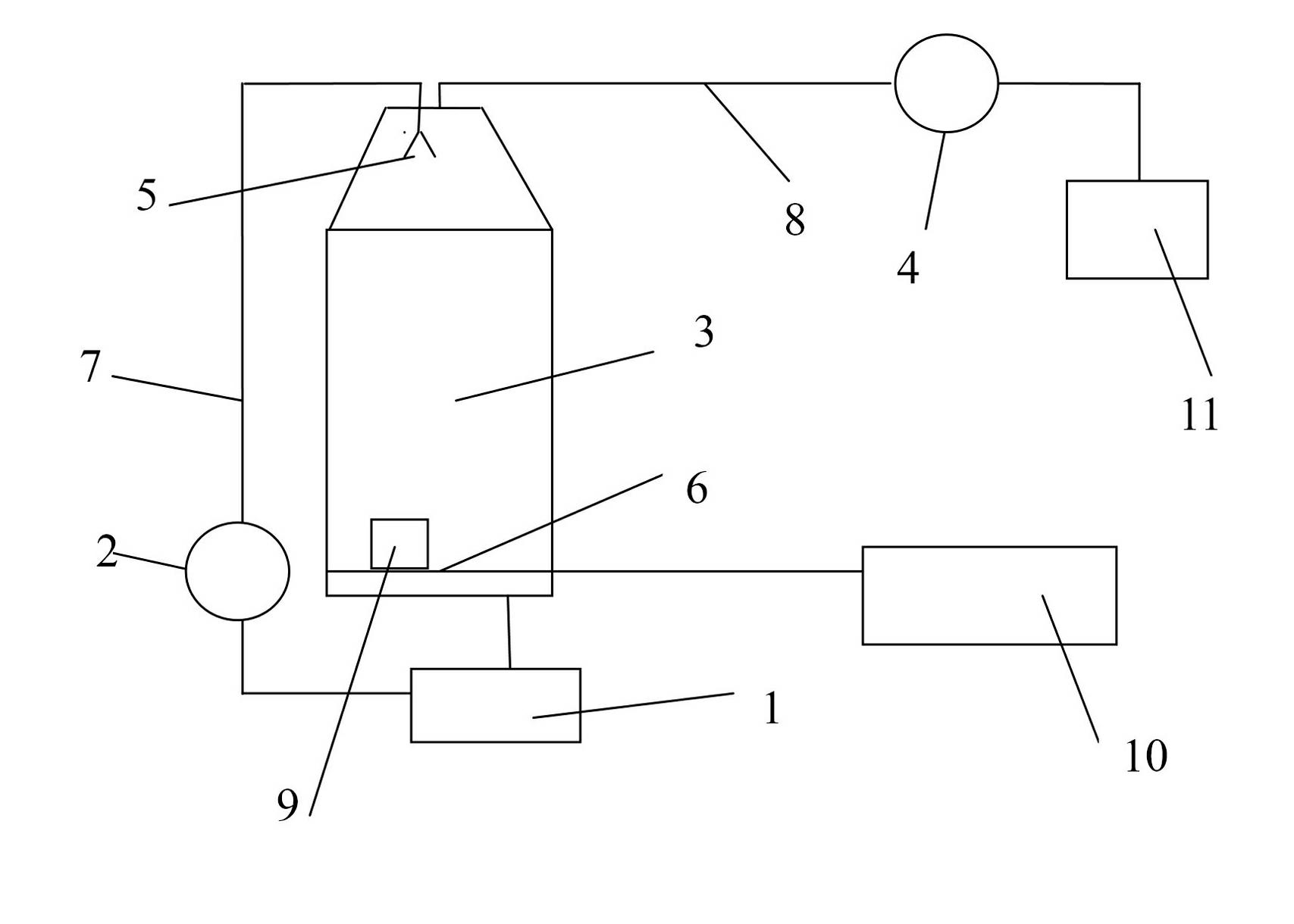 Device for treating ammonia nitrogen waste water and method for degrading ammonia nitrogen waste water by using device