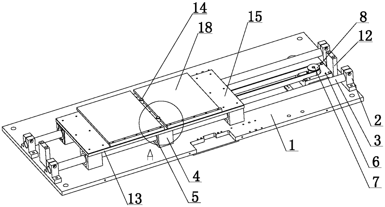 LED area light source reciprocating control device for glue spreader