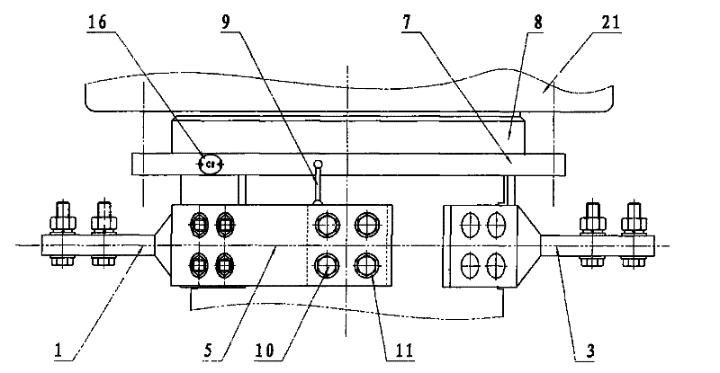 Method and device for connecting primary conductive terminal for current transformer