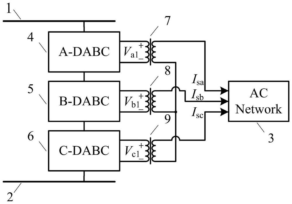 Direct current side series connection and alternating current side parallel connection type electric energy tapping device