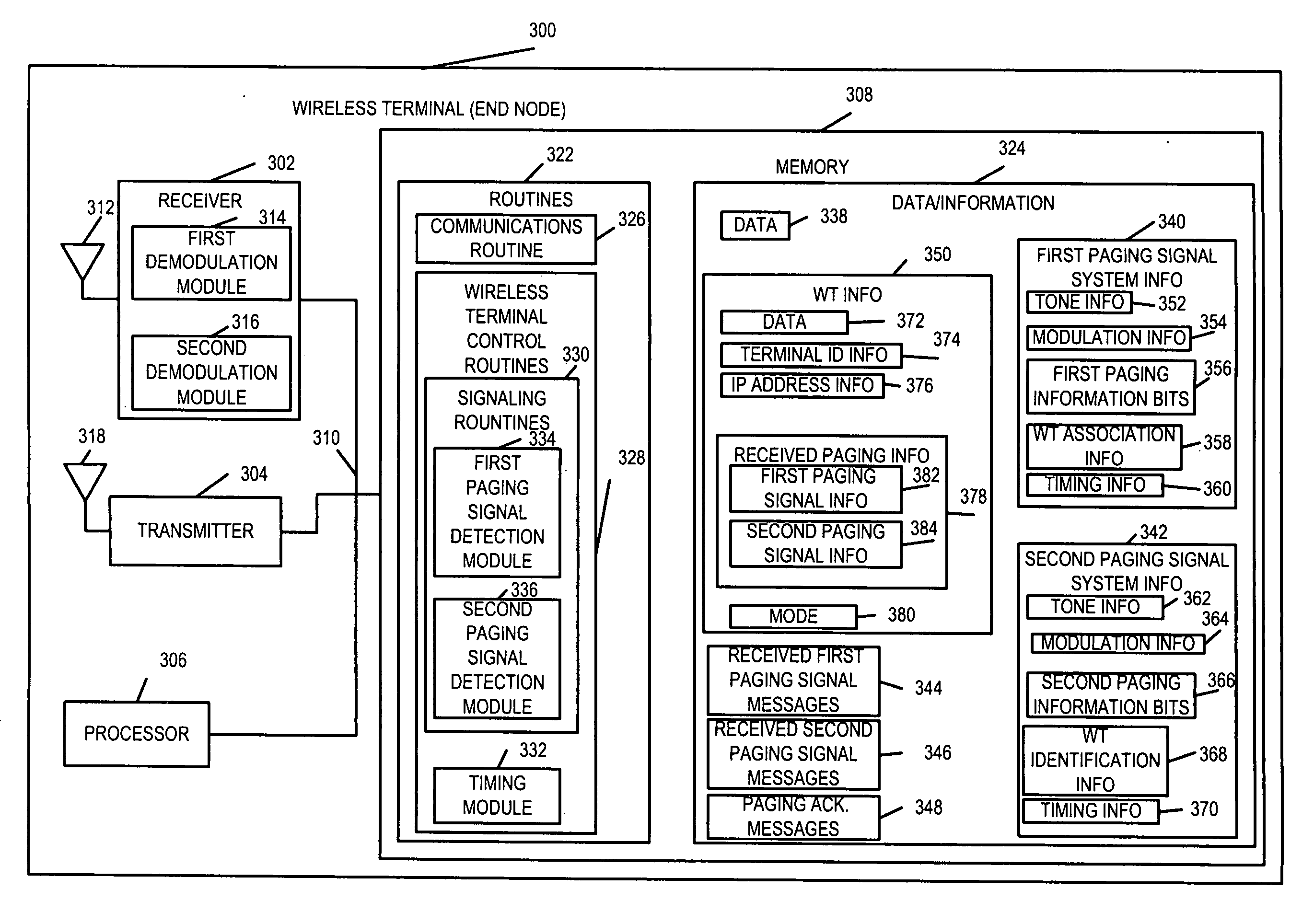 Efficient paging in a wireless communication system