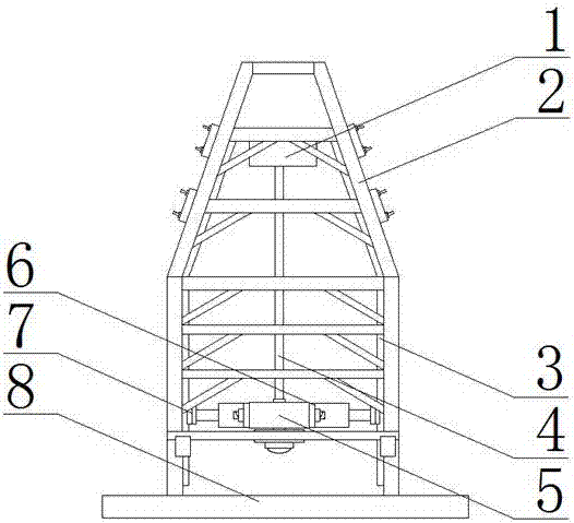 Ice-covering-proof type iron tower