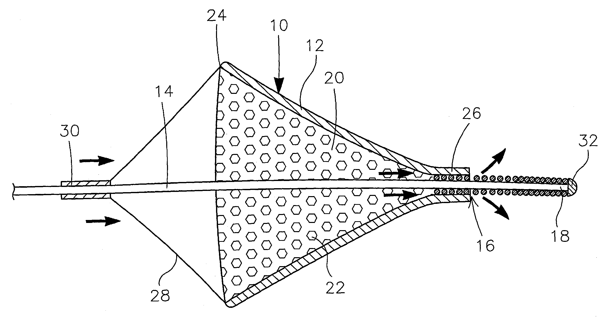 Perfusion guidewire in combination with a distal filter