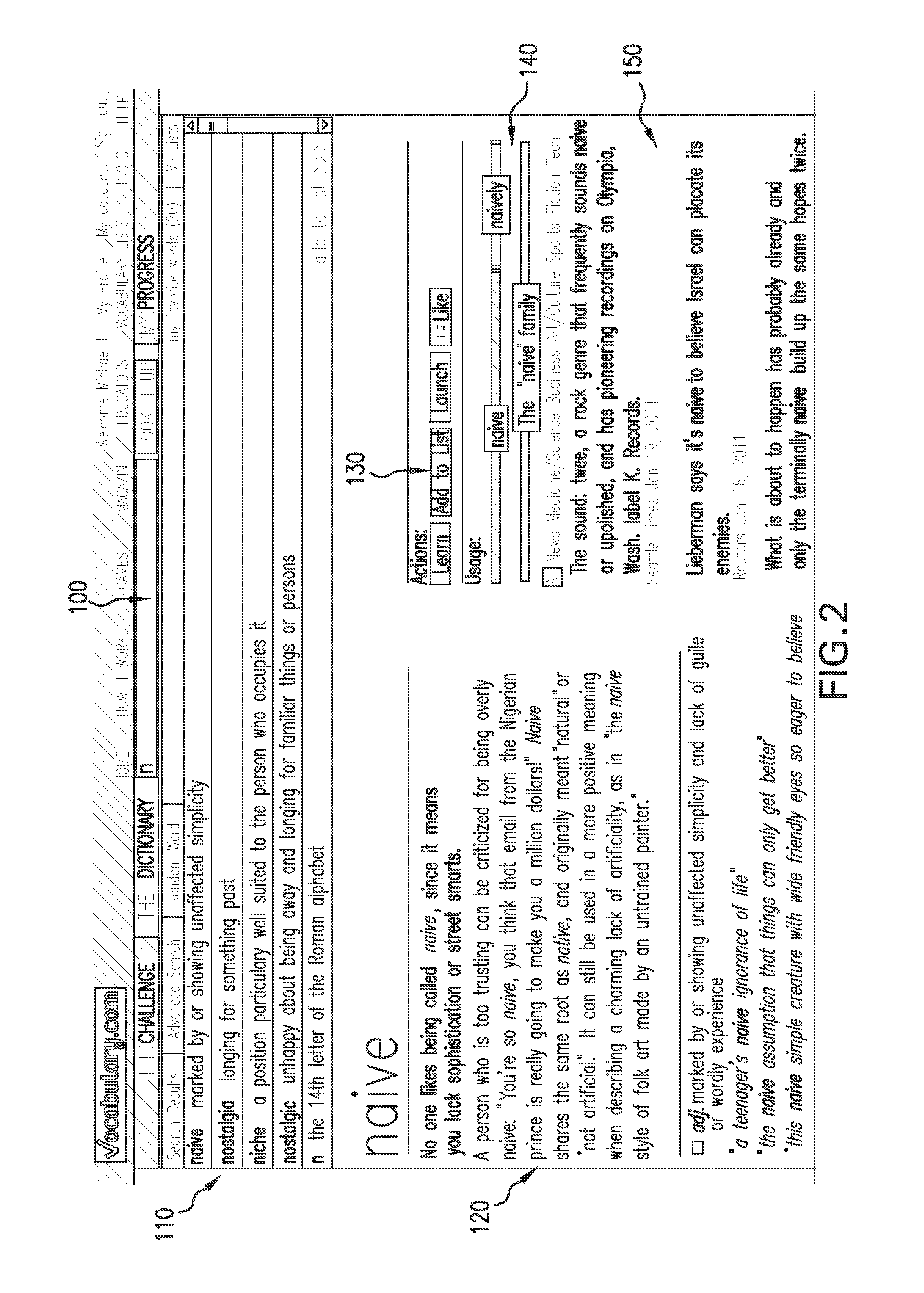 System and method for enhanced lookup in an online dictionary