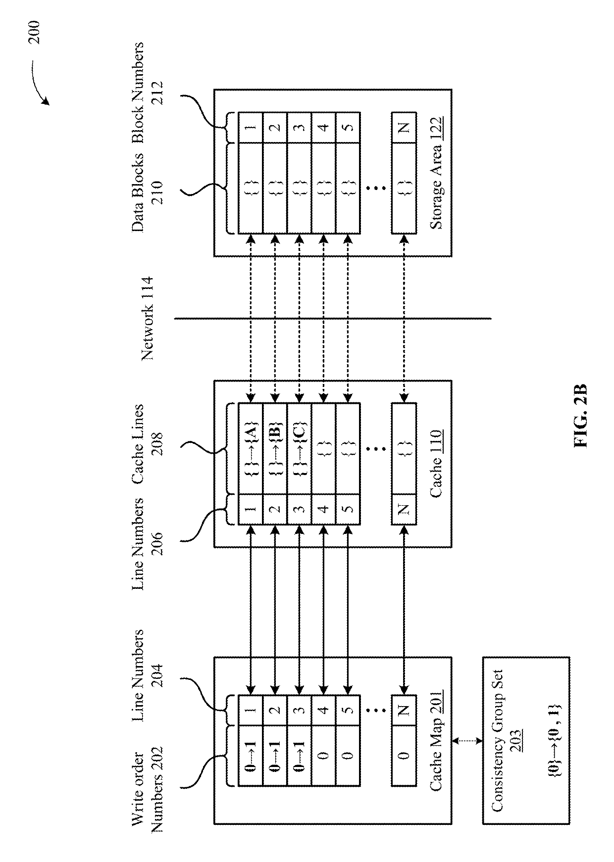 Process for maintaining data write ordering through a cache