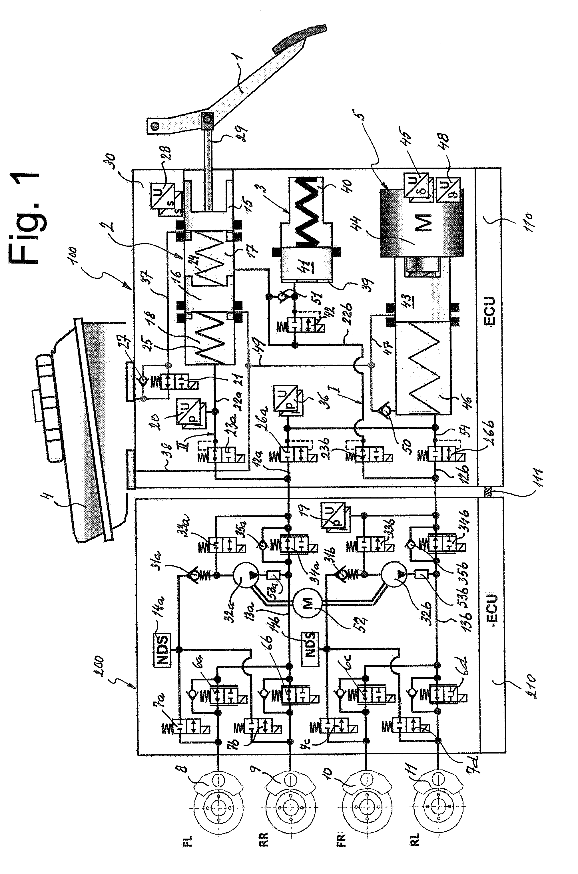 Brake system for motor vehicles