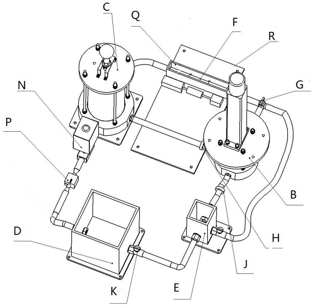 Artificial blood pump in vitro simulated circulatory system