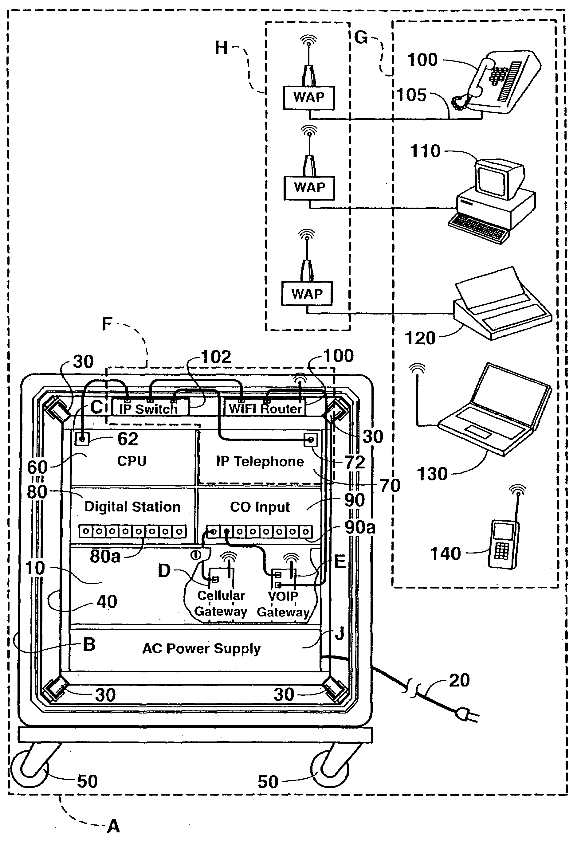 Full service mobile wireless telecommunication system and method