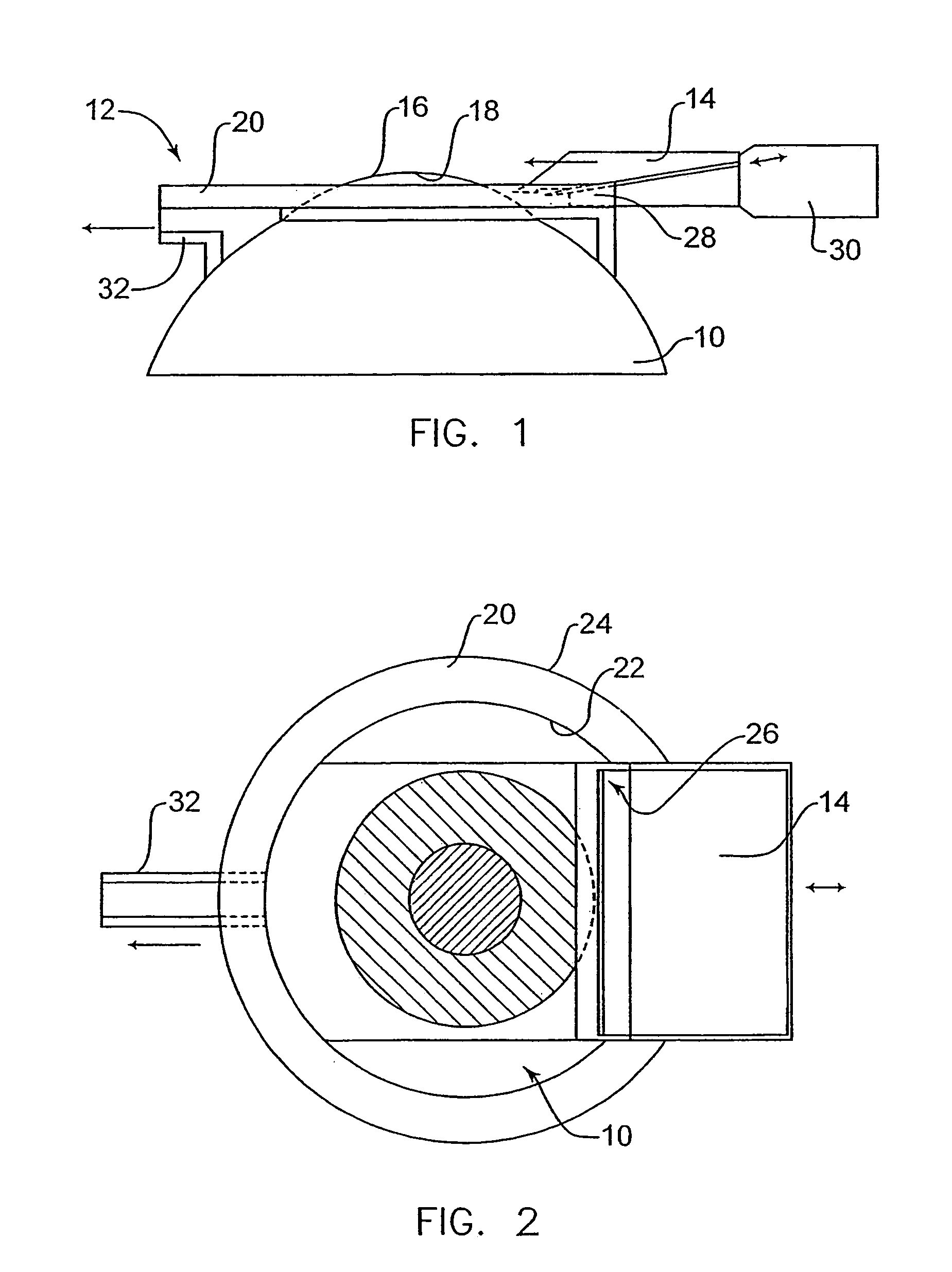 Device for separating the epithelium layer from the surface of the cornea of an eye