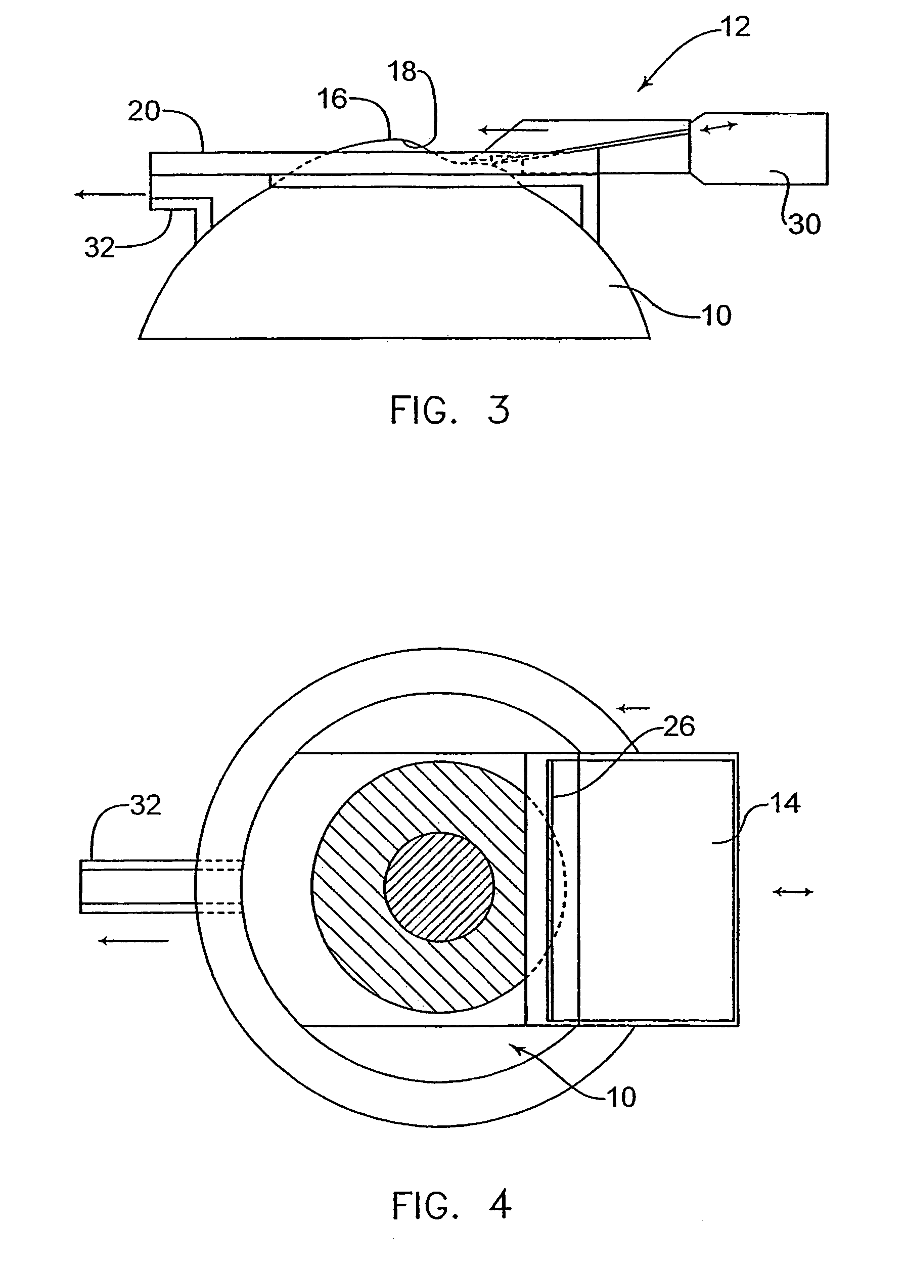 Device for separating the epithelium layer from the surface of the cornea of an eye