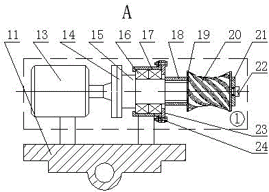 Speed-adjustable permanent magnet inductive worm and wormwheel transmission device