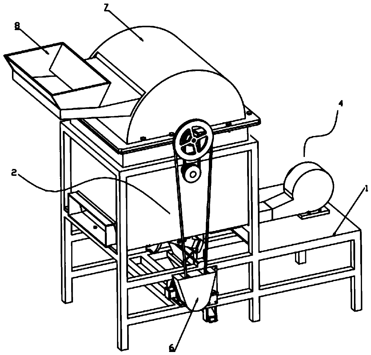 Peanut husking machine