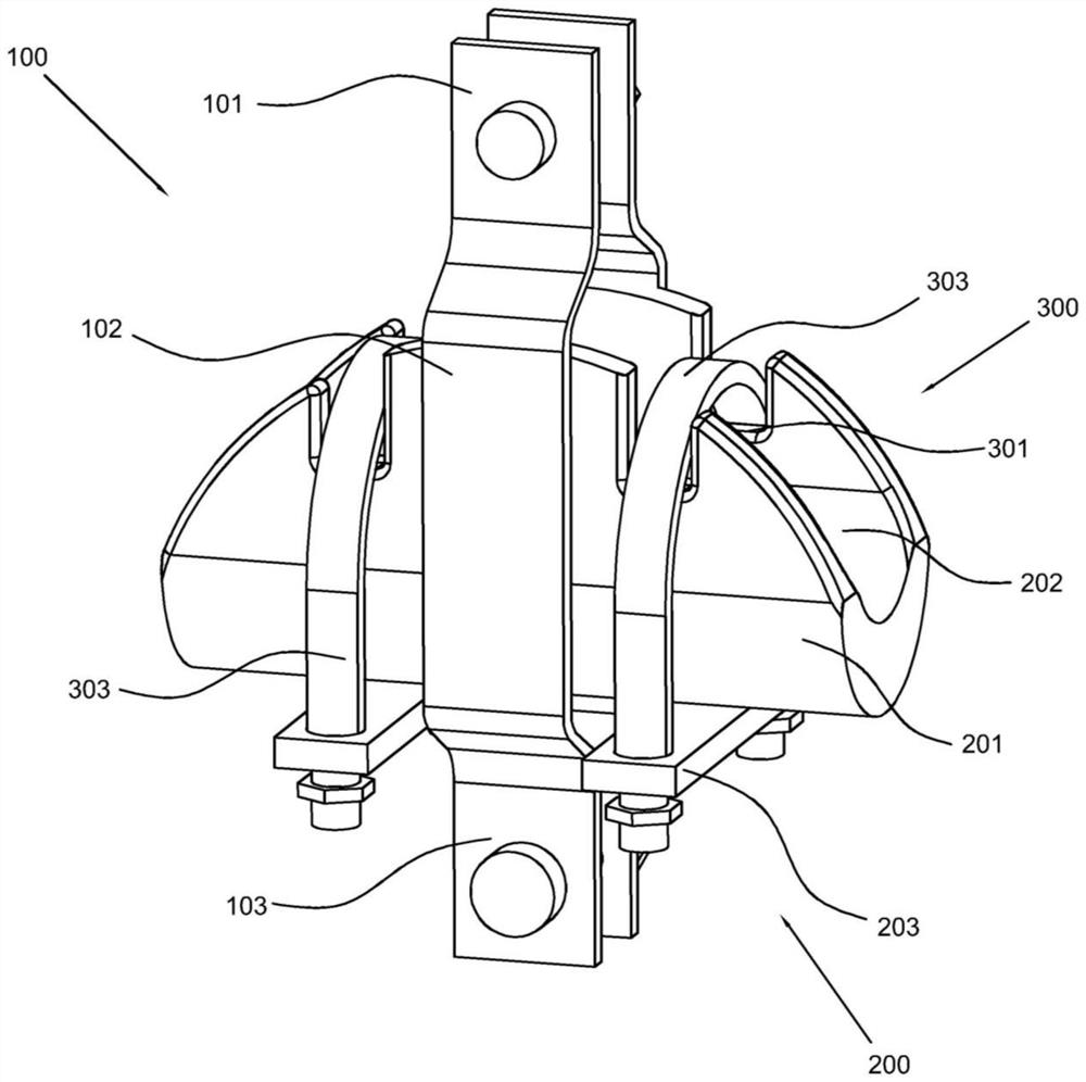 A suspension clamp for preventing hanging board from falling off