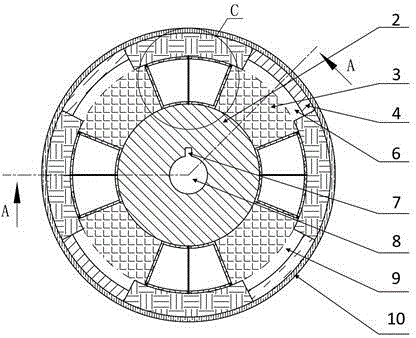 Device for continuously separating negative and positive ions from solution and application method of device