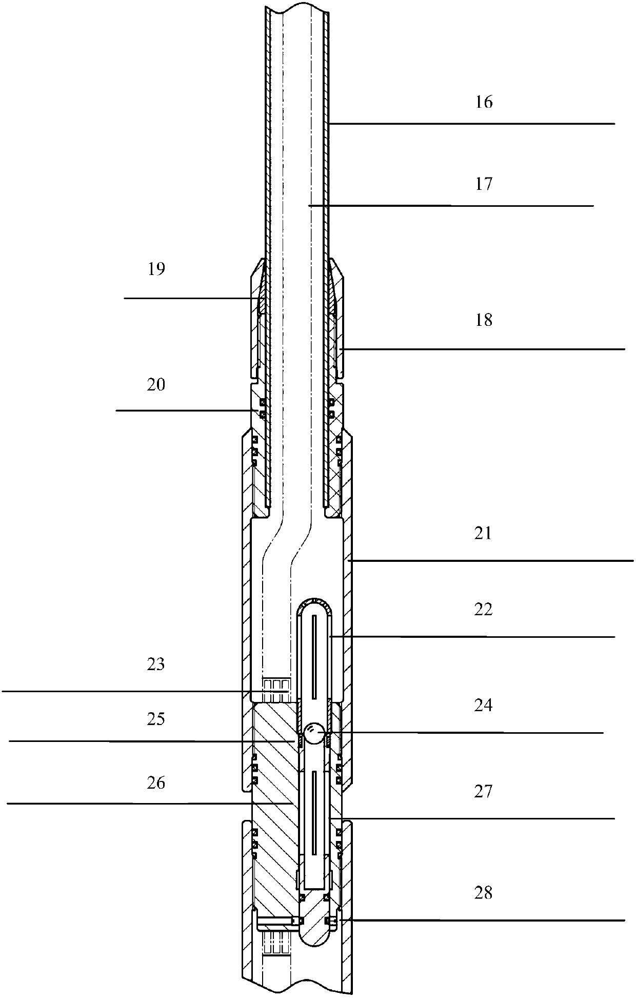 Electric submersible pump discharging and mining device adapted to coiled tubing completion