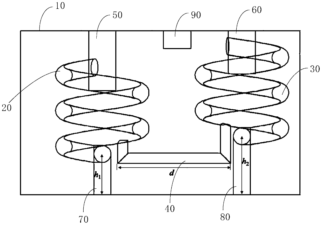 Co-cavity spiral resonance filter